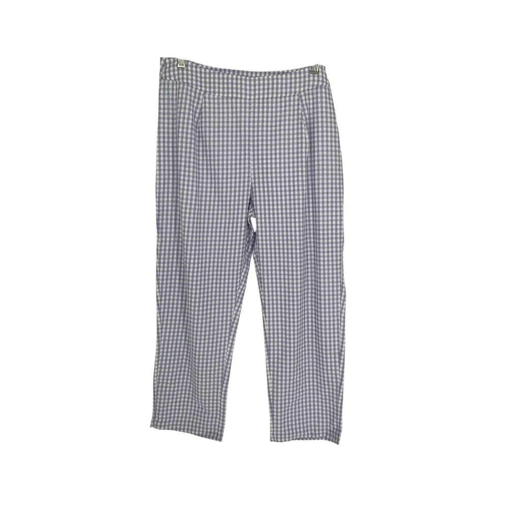 Cyrus Pants Women's Size 6 Lavender Gingham SW132203FM Cropped Cottagecore NWT